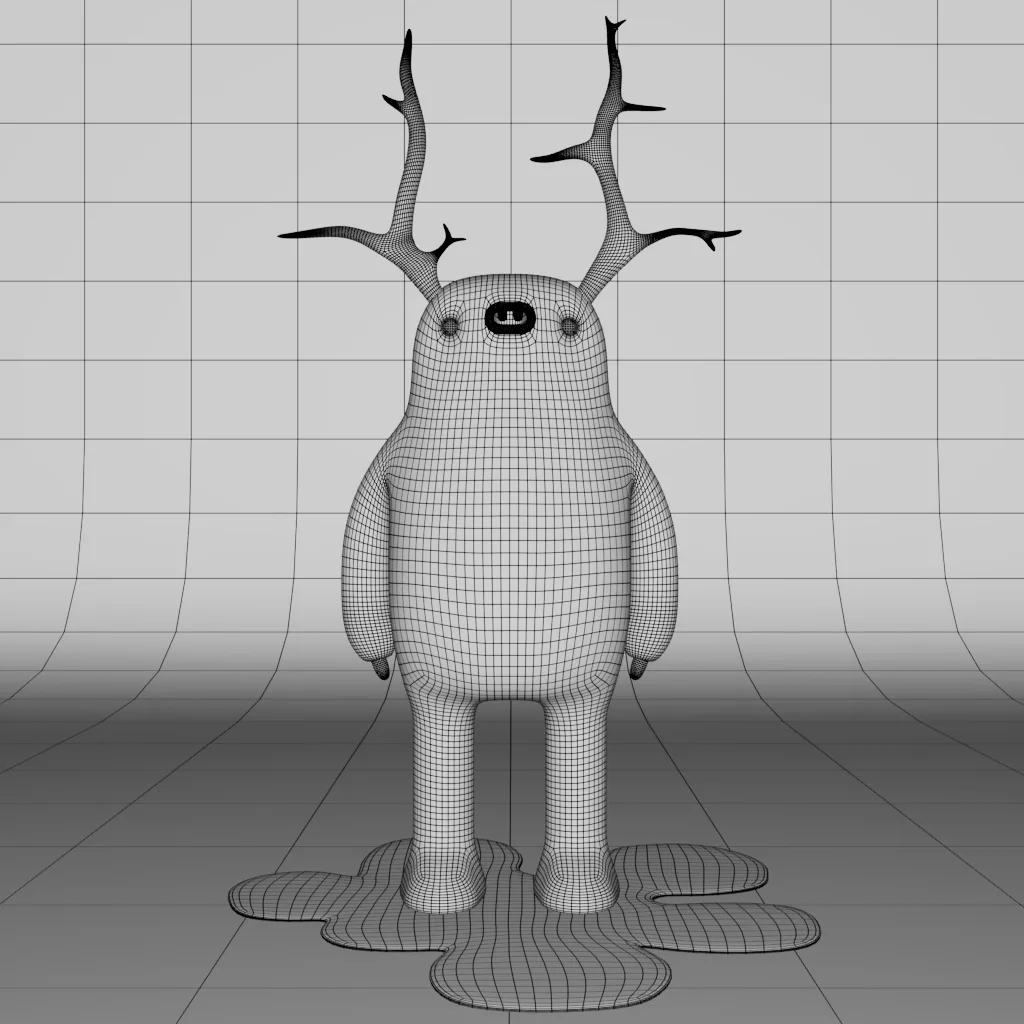 Birdmonster — malla / wireframe