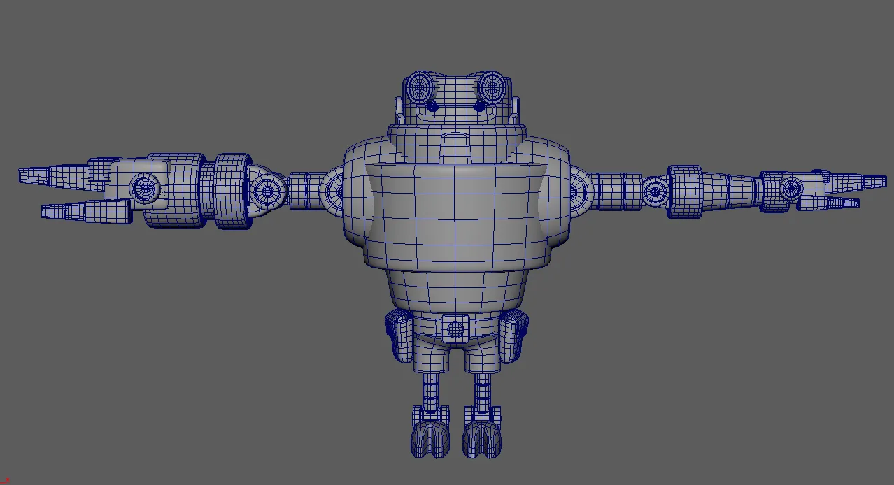 Hellbot — malla / wireframe